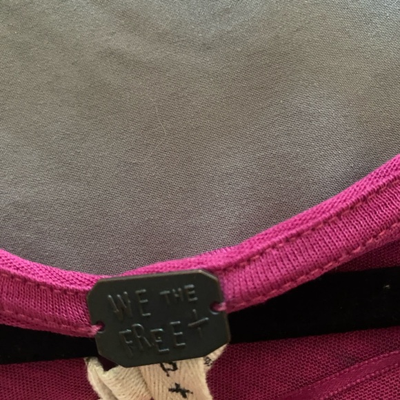Free People Top Magic T-shirt Layered Long P/S 
Long Sleeve Top Pink Raspberry - Picture 6 of 9